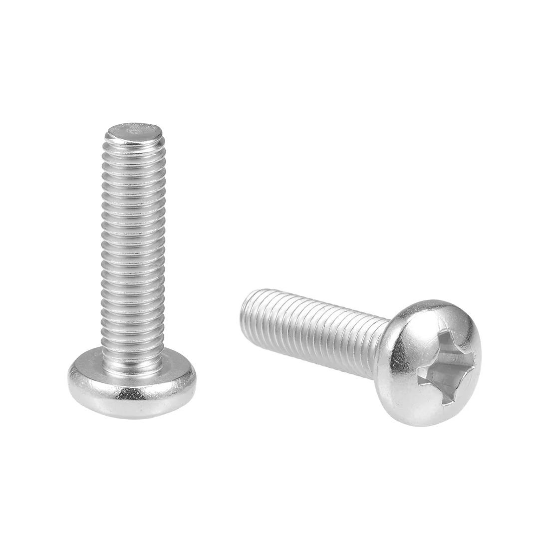 Uxcell Machine Screws Pan Phillips Head Screw 304 Stainless Steel Fasteners Bolts 5Pcs