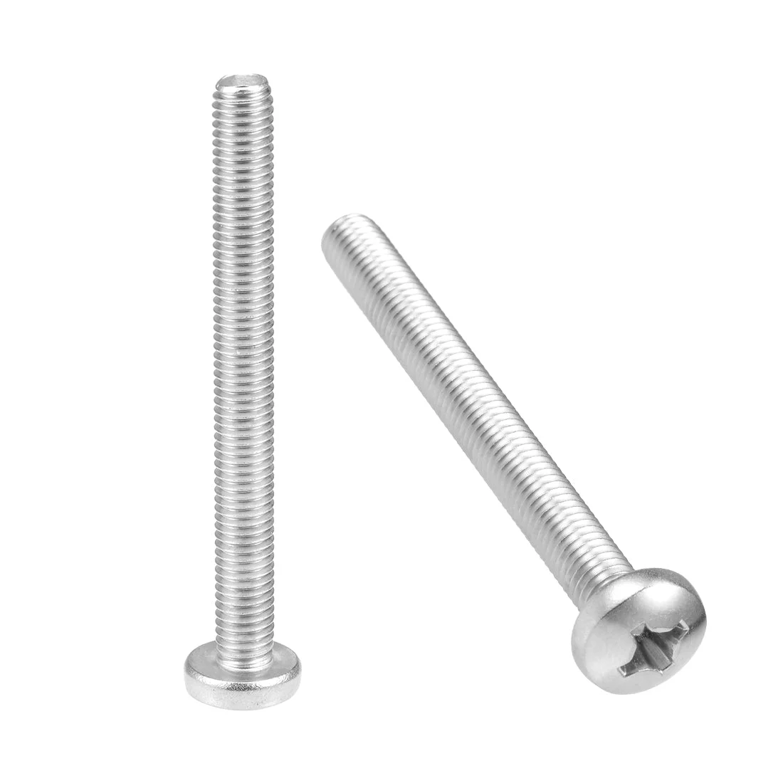 Uxcell Machine Screws Pan Phillips Head Screw 304 Stainless Steel Fasteners Bolts 2Pcs