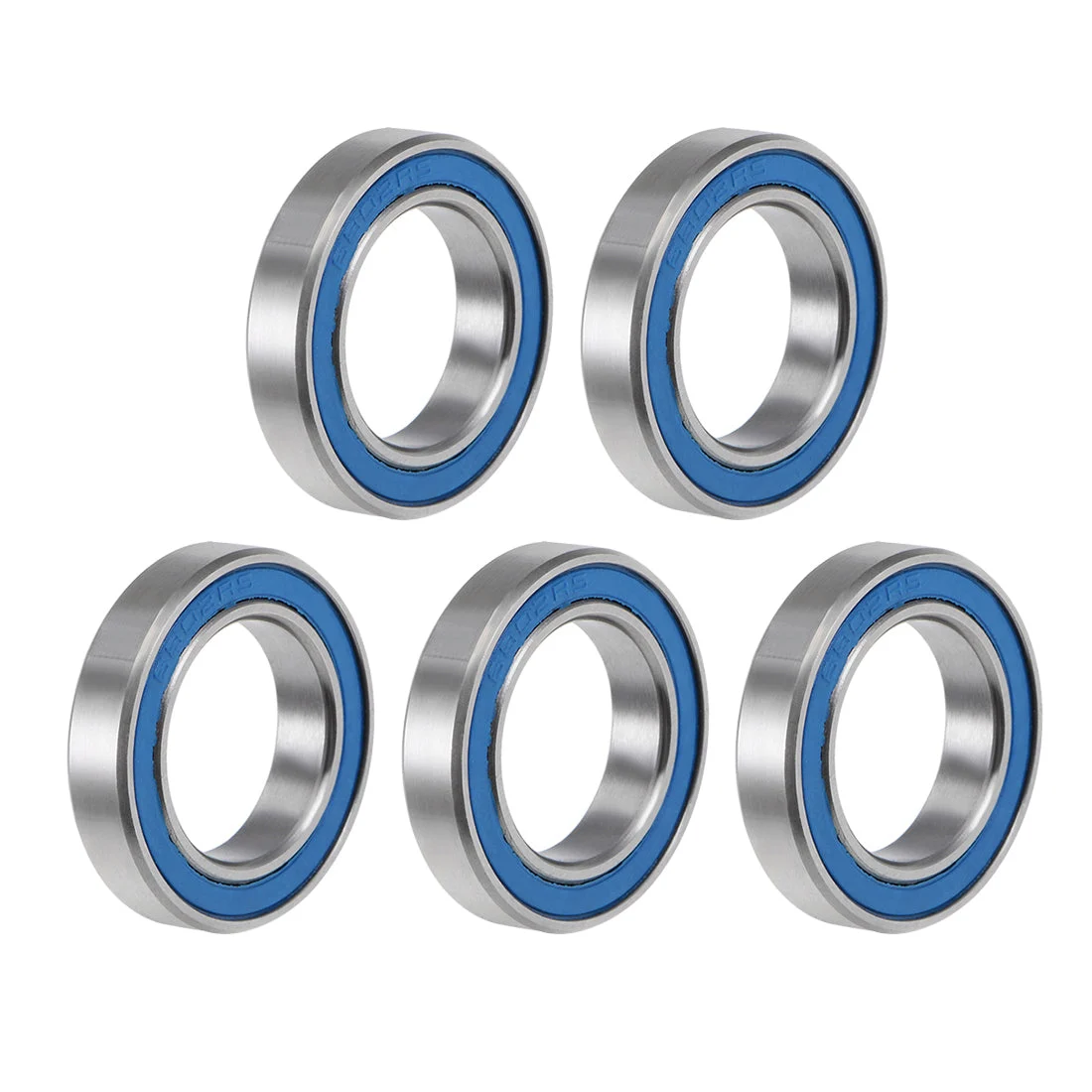 Uxcell Deep Groove Ball Bearing Thin Section Double Sealed Chrome Steel Blue Cover