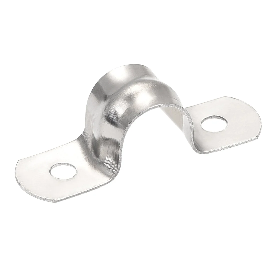 Uxcell Rigid Pipe Strap 2 Holes Tube Straps 201 Stainless Steel Tension Tube Clip Clamp 25pcs