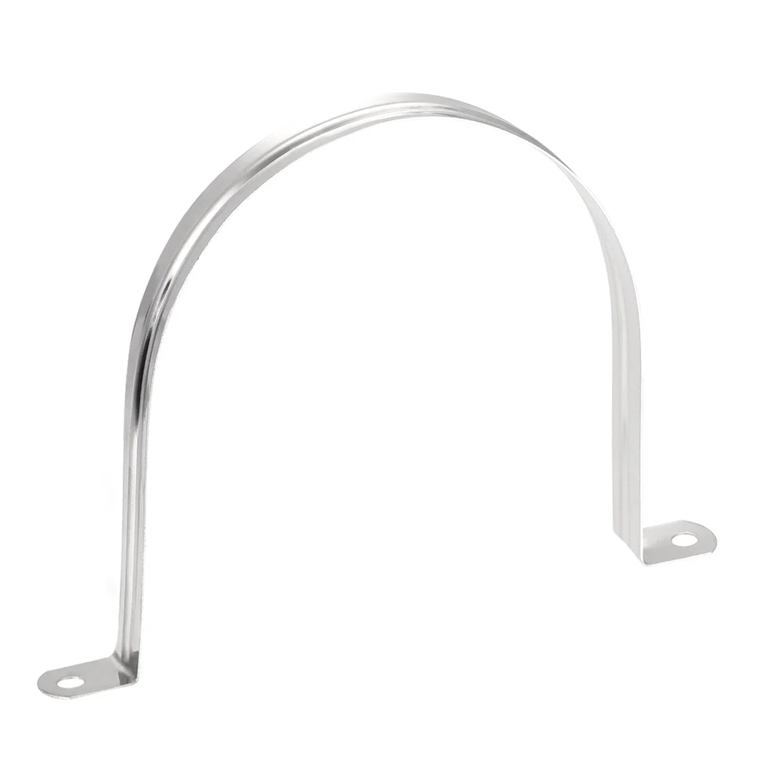 Uxcell Rigid Pipe Strap, 2 Holes Tube Straps 201 Stainless Steel Tension Tube Clip Clamp 12pcs
