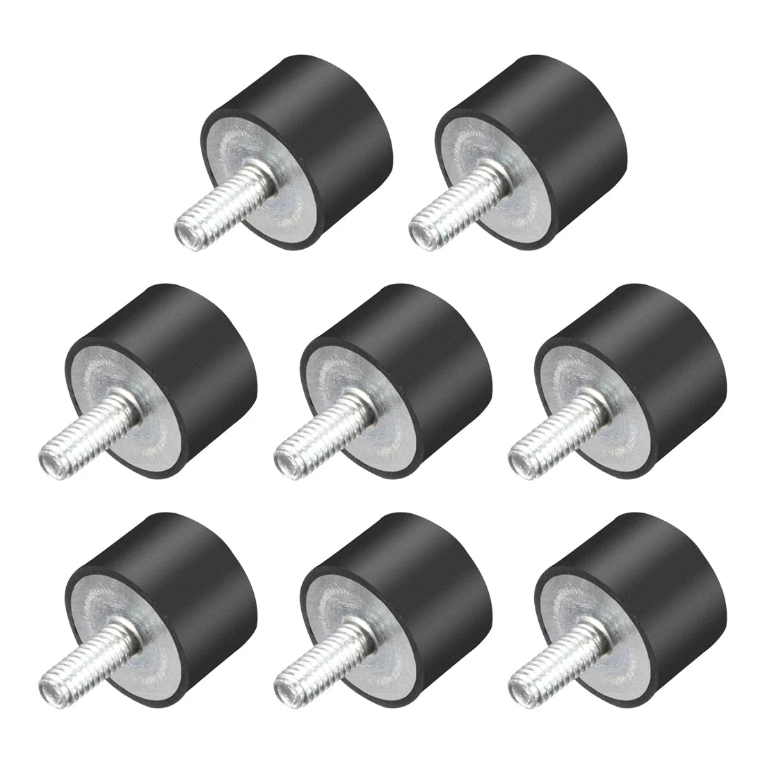 Uxcell Thread Rubber Mounts,Vibration Isolators,Cylindrical w Studs 8pcs