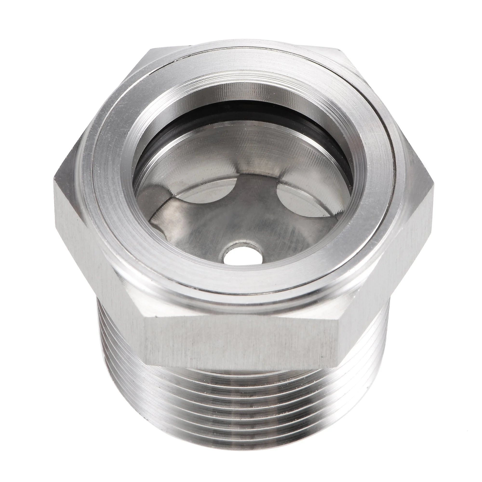 Uxcell Oil Liquid Level Gauge Sight Glass NPT Male Threaded 304 Stainless Steel Air Compressor Fittings with Gasket