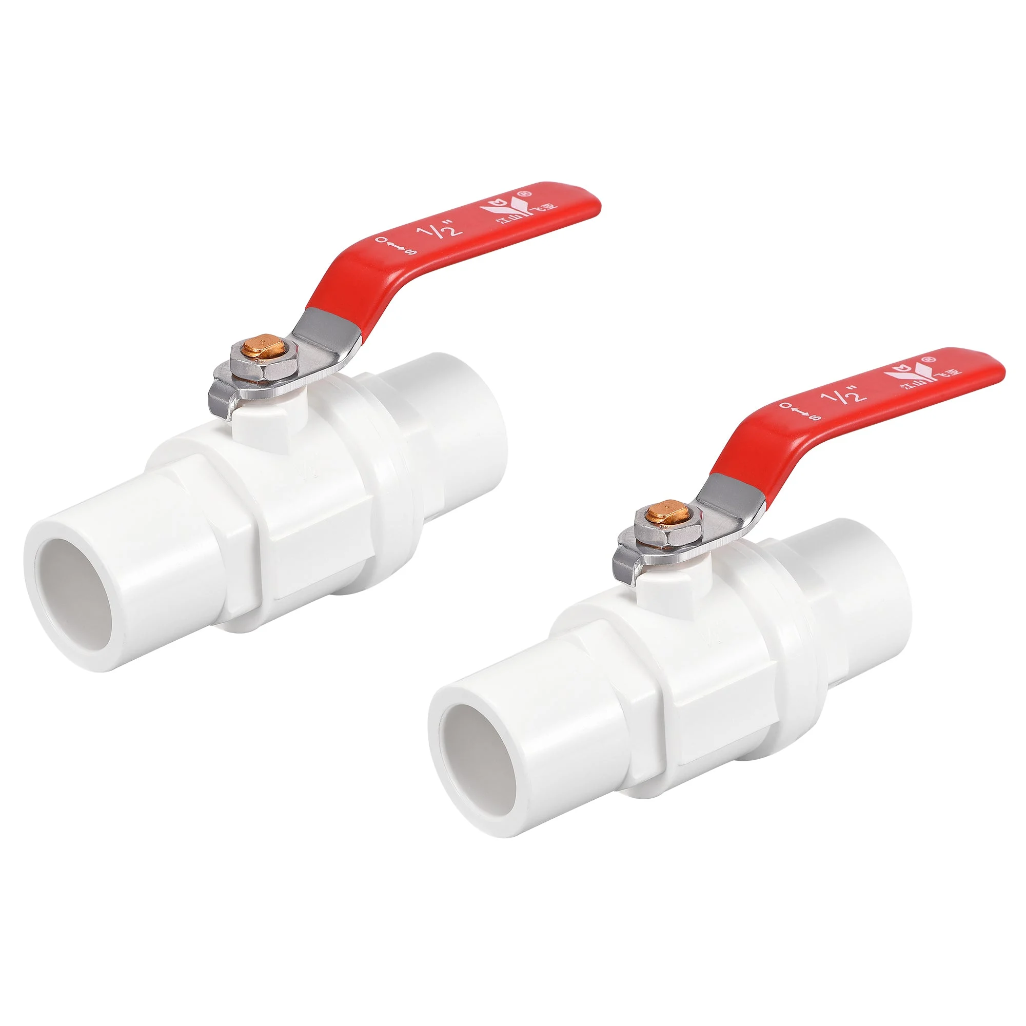 Uxcell Ball Valve, Slip PVC Socket End Valve for Aquarium Setup, Sump Pump, Pool, Garden Sprinkle 2Pcs