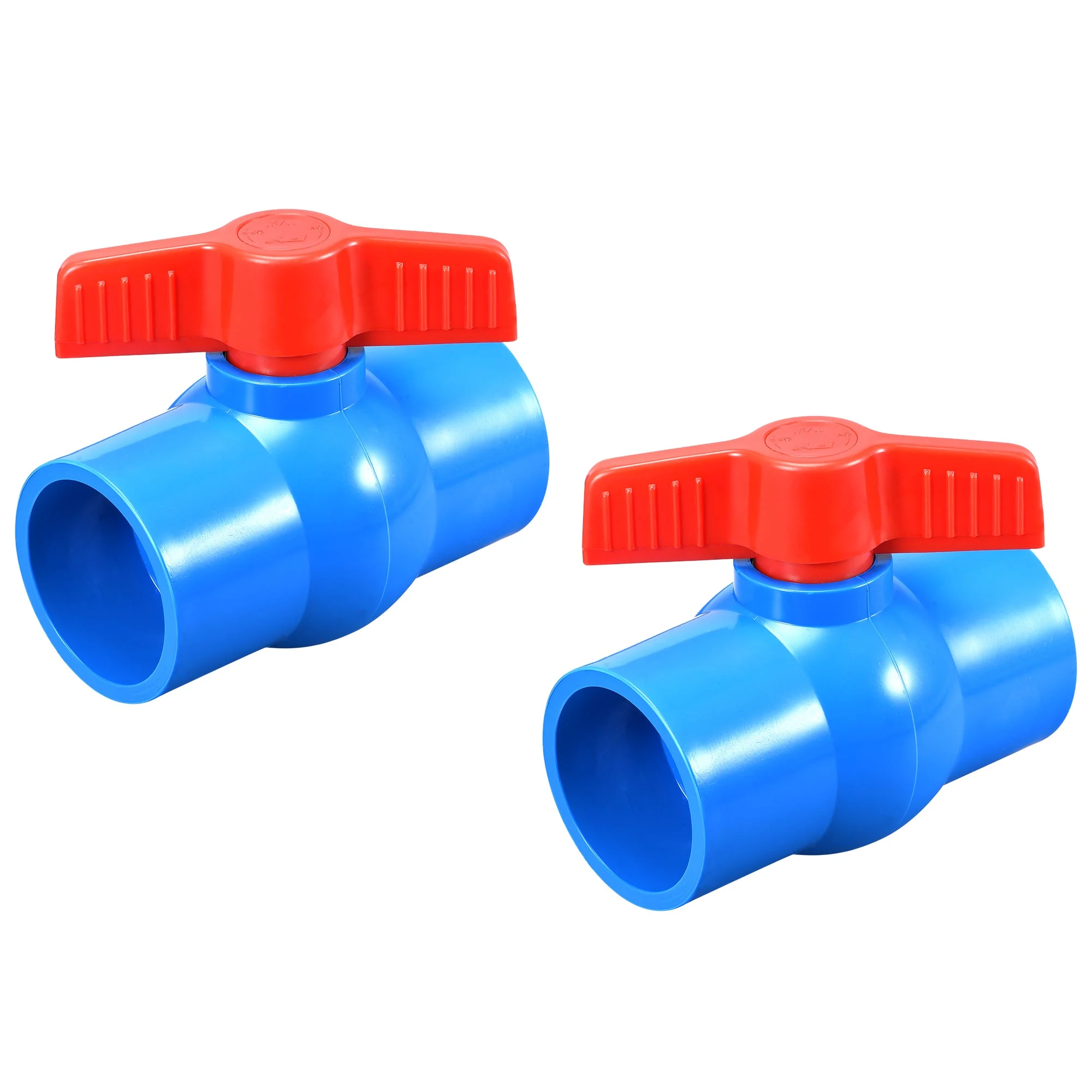 Uxcell Ball Valve, Slip PVC Socket End Valve for Aquarium Setup, Sump Pump, Pool, Garden Sprinkler 2Pcs