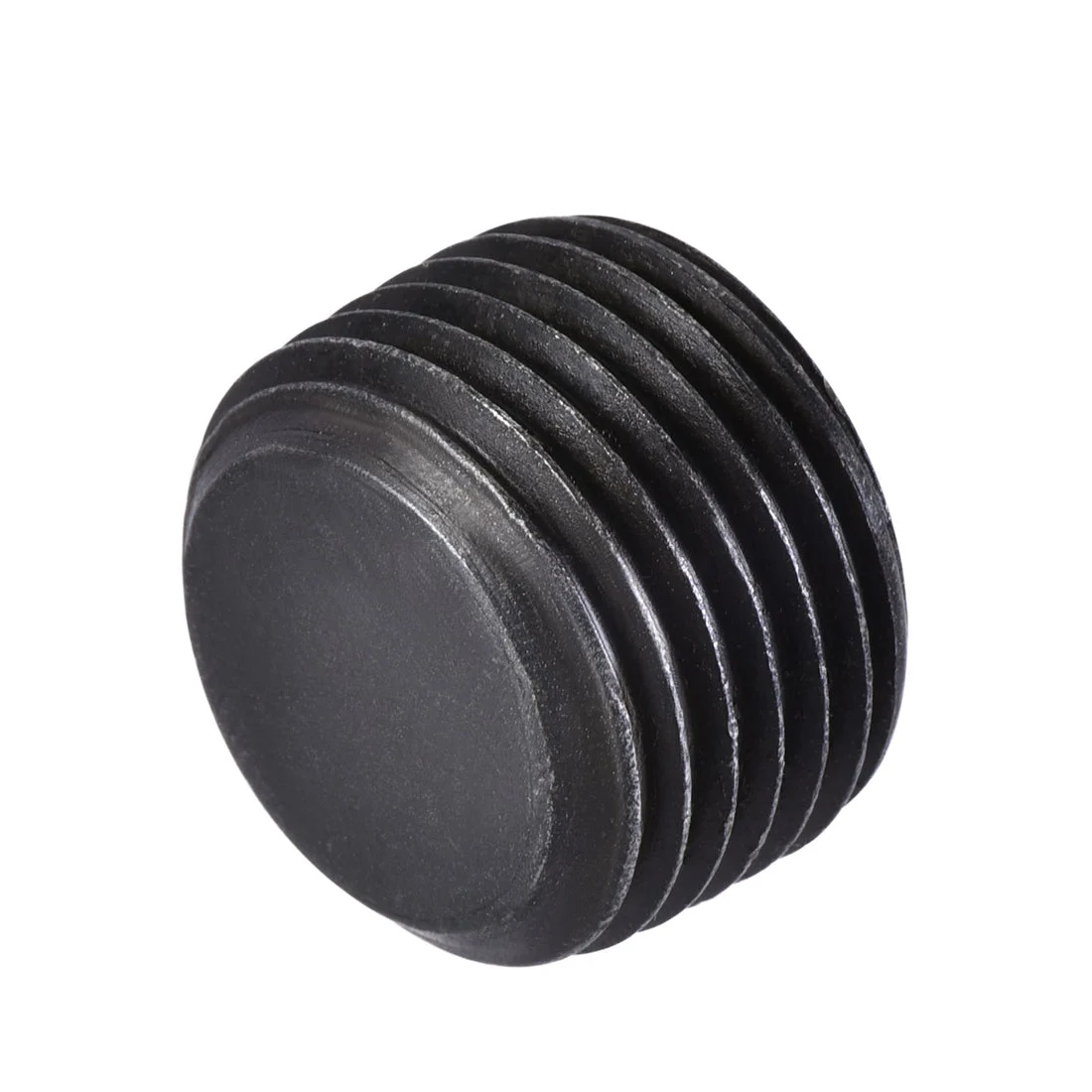 Uxcell Carbon Steel Internal Hex Thread Socket Pipe Plug 1/4PT Male Thread Black 20Pcs
