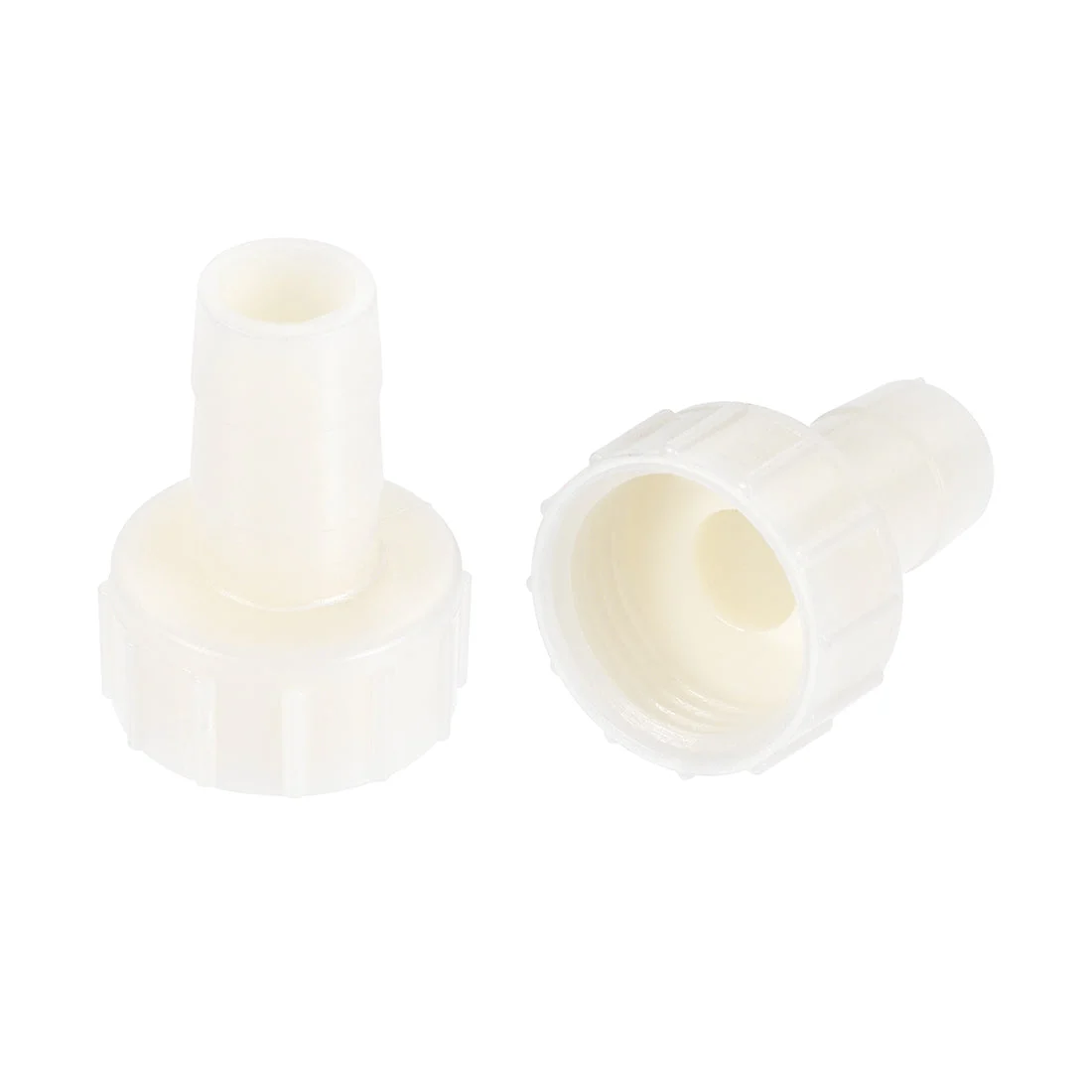 Uxcell ABS Hose Barb Fitting Coupler, 16mm Barb x G1/2 Female Thread Pipe Adapter, White 2Pcs
