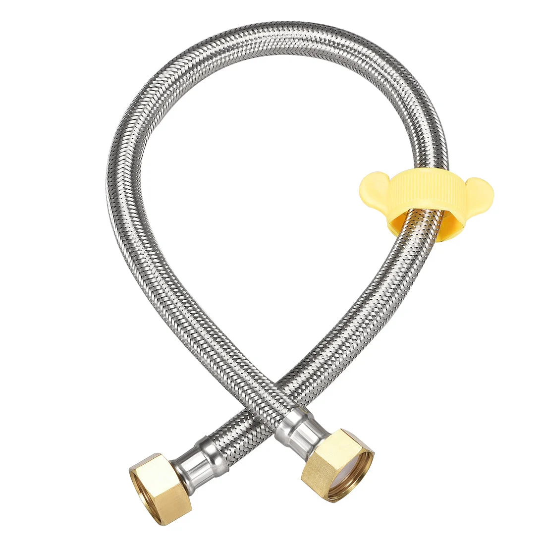 Uxcell Faucet Supply Line Connector 304 Stainless Steel Hose Brass Nut