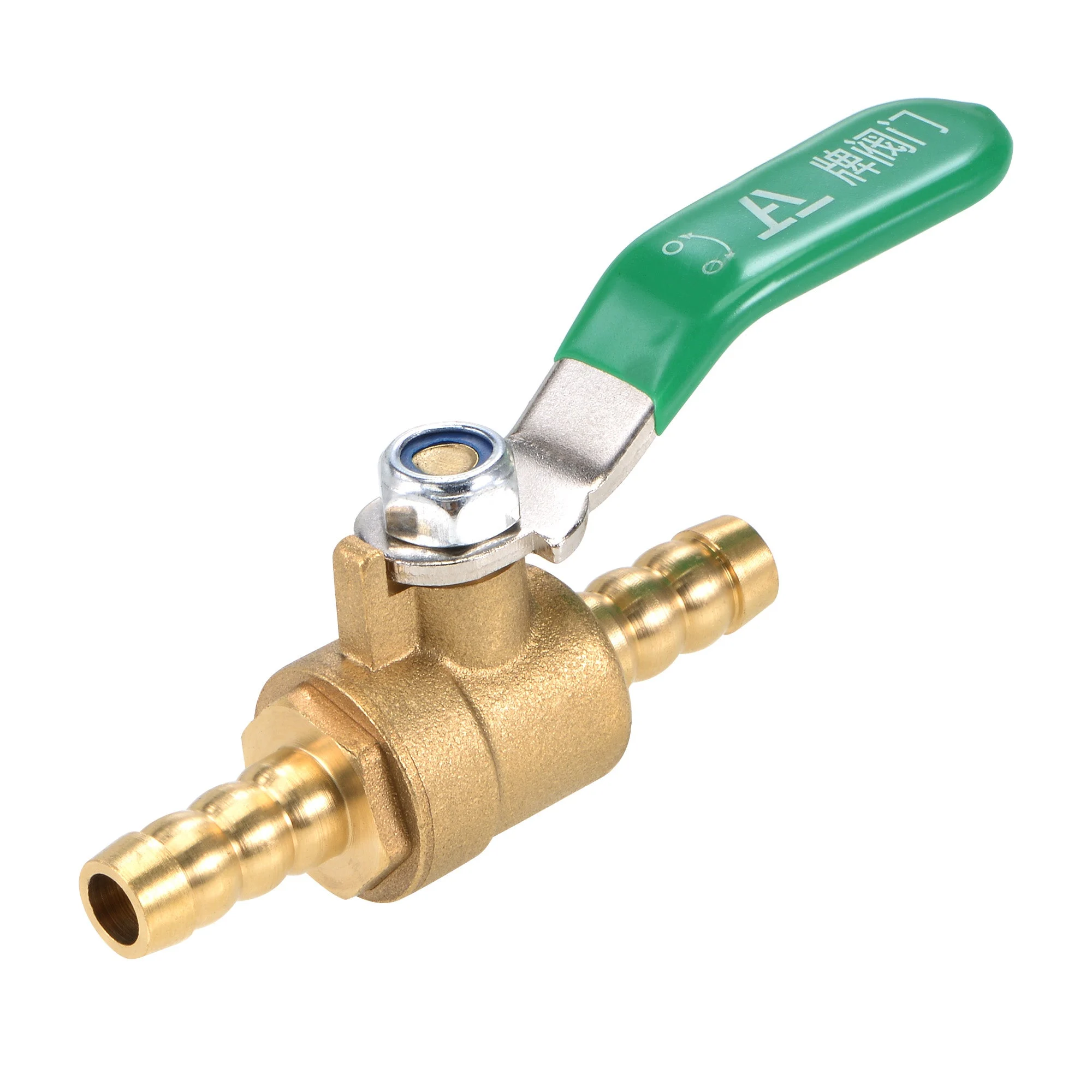 Uxcell Brass Air Ball Valve Shut Off Switch 12mm Hose Barb to 12mm Hose Barb Brass Tone