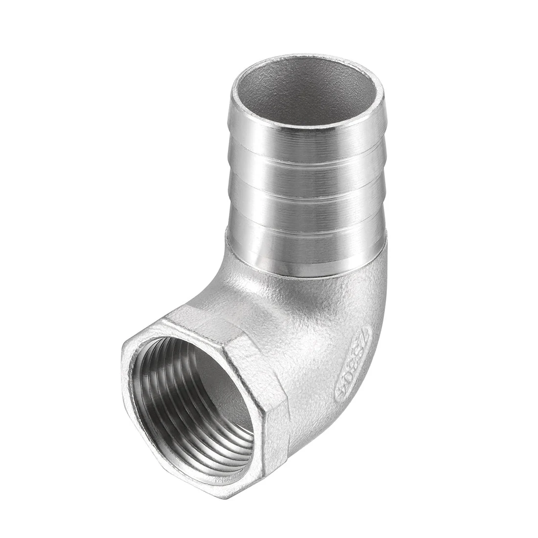 Uxcell Stainless Steel Hose Barb Fitting Elbow 32mm x 1" NPT Female Pipe Connector
