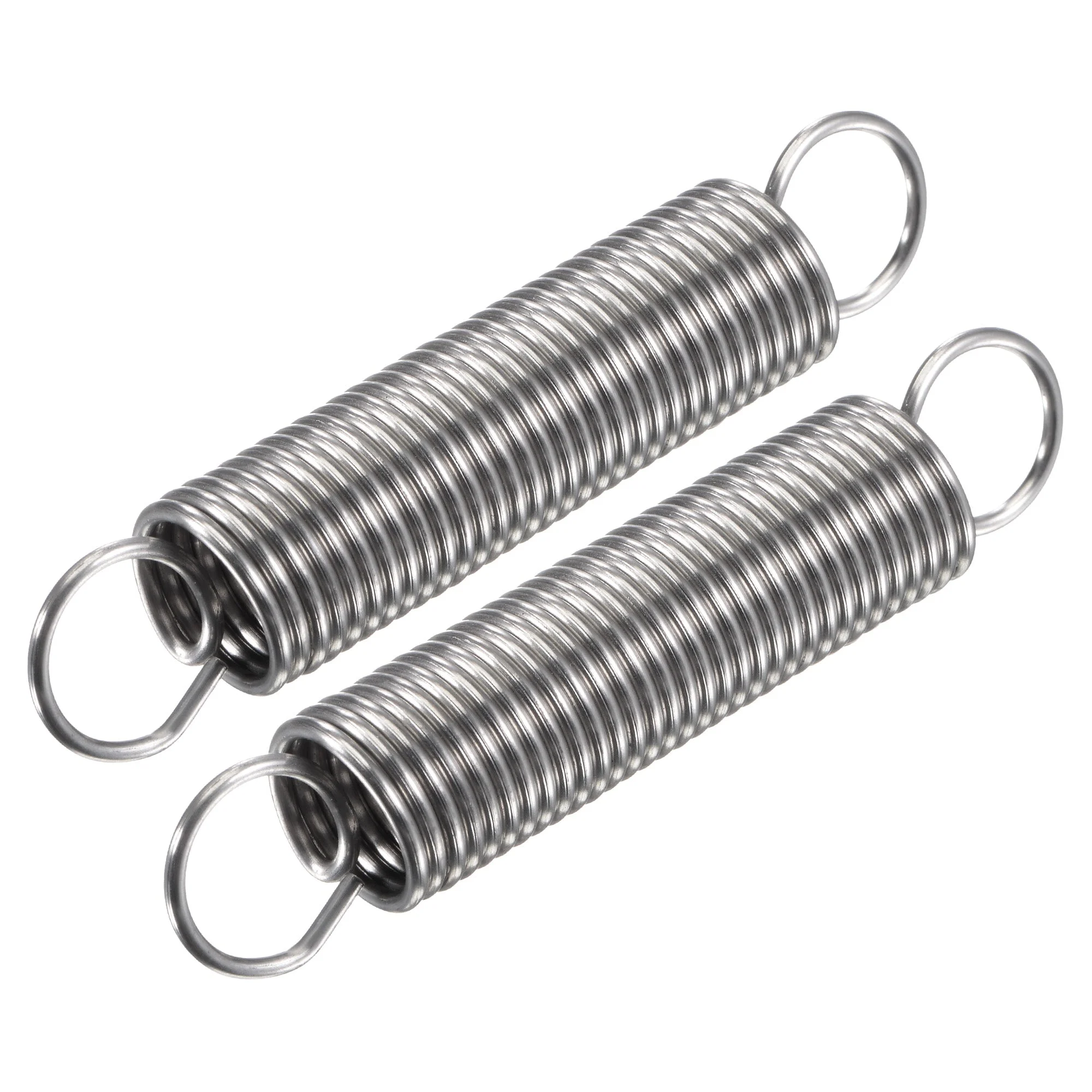 Uxcell 1.5mmx15mmx80mm Extended Compression Spring,8.6Lbs Load Capacity,Silver,2pcs