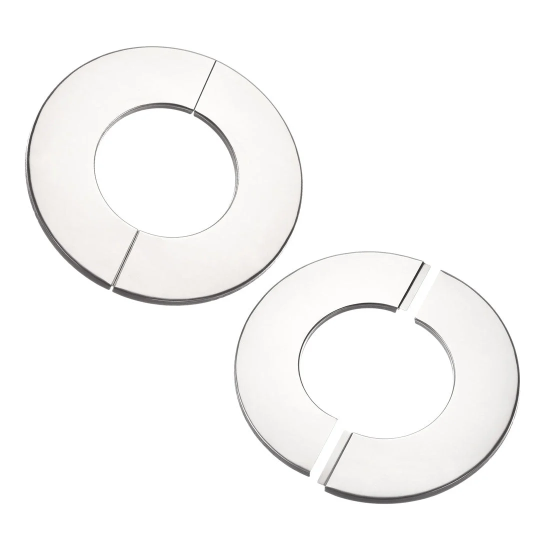 Uxcell Wall Split Flange, Stainless Steel Round Escutcheon Plate 2Pcs