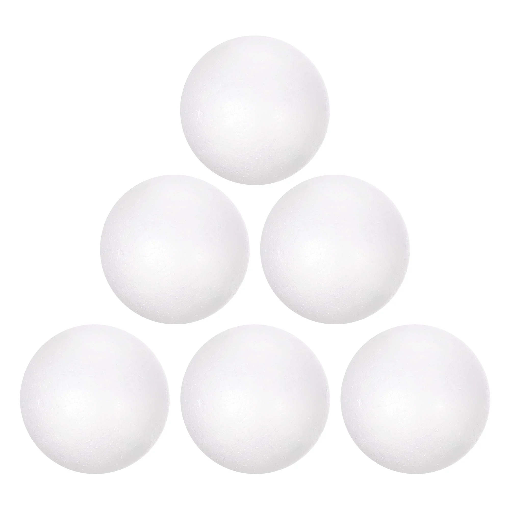 Uxcell 6Pcs 3" White Polystyrene Foam Solid Balls for Crafts and Party Decorations