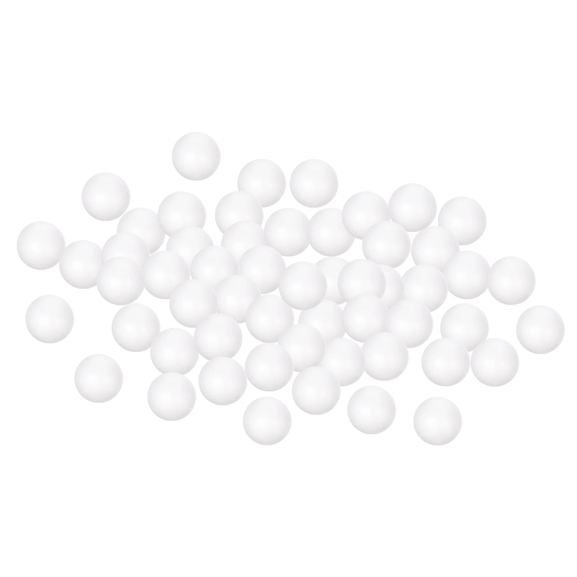 Uxcell 50Pcs 1.5" White Polystyrene Foam Solid Balls for Crafts and Party Decorations