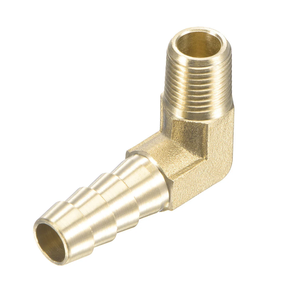 Uxcell Brass Hose Barb Fitting Elbow 5/16 inch x 1/8 NPT Male Thread Right Angle Pipe Connector