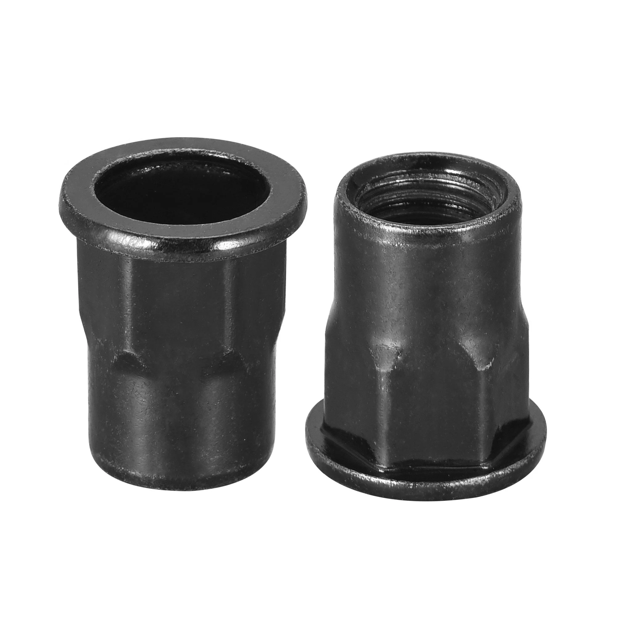 Uxcell Rivet Nuts Thread Half Hexagonal Carbon Steel Flat Head Threaded Nut