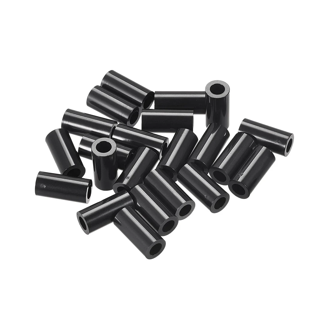 Uxcell ABS Round Spacer Washer ID OD L for Screws, Black