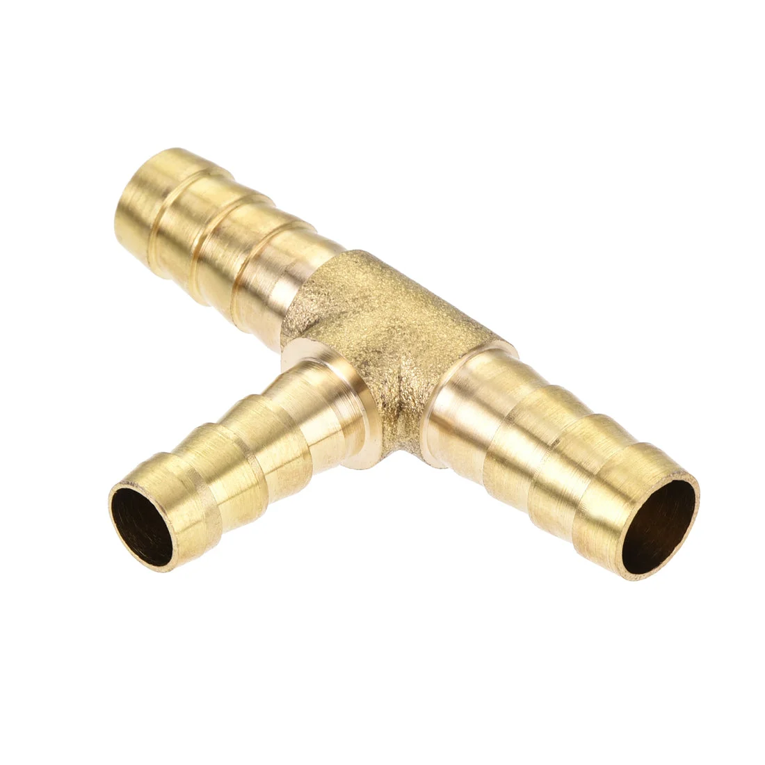 Uxcell Reducing Barb Hose Fitting Tee T Shape Pipe Connector Brass 3/8" x 3/8" x 5/16"