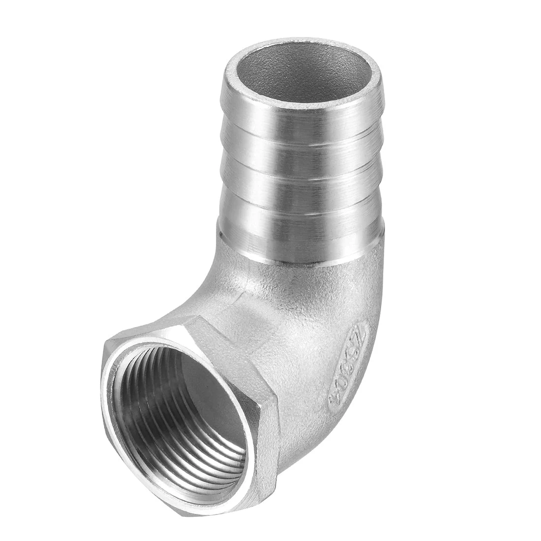 Uxcell Stainless Steel Hose Barb Fitting Elbow 25mm x 3/4" NPT Female Pipe Connector