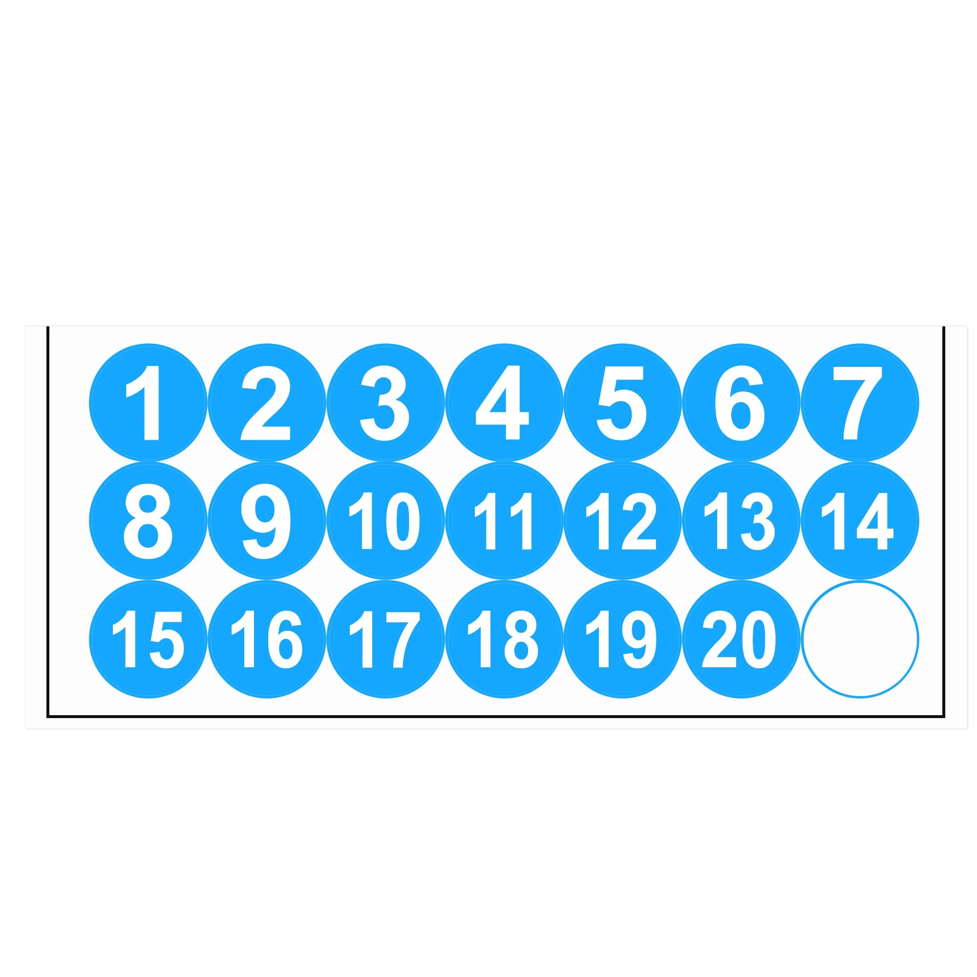 Uxcell Round Number Sticker Self Adhesive PVC Label Waterproof