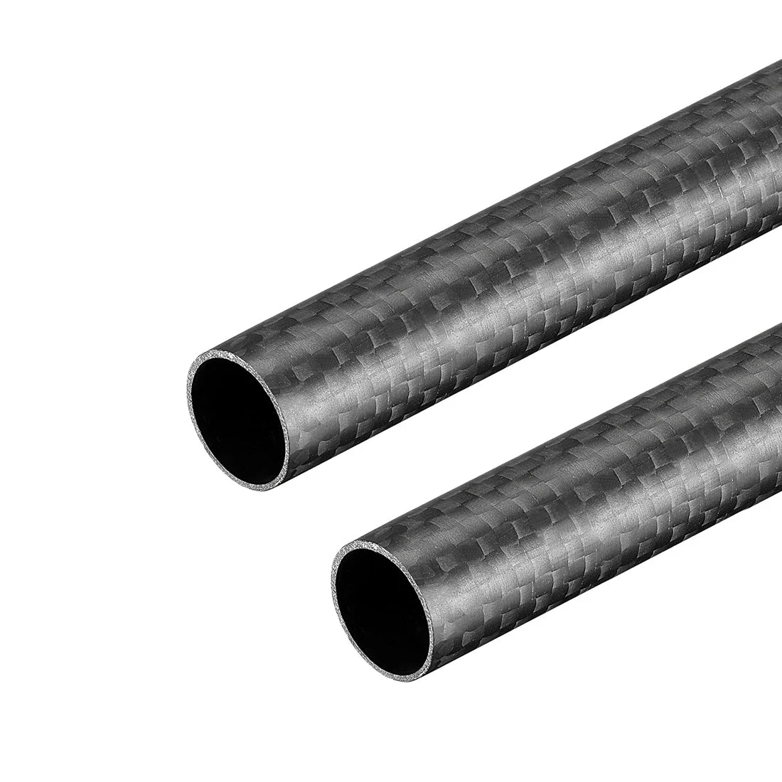 Uxcell Carbon Fiber Tube for RC Airplane Quadcopter Black Tube 3K Roll Wrapped Matt Surface