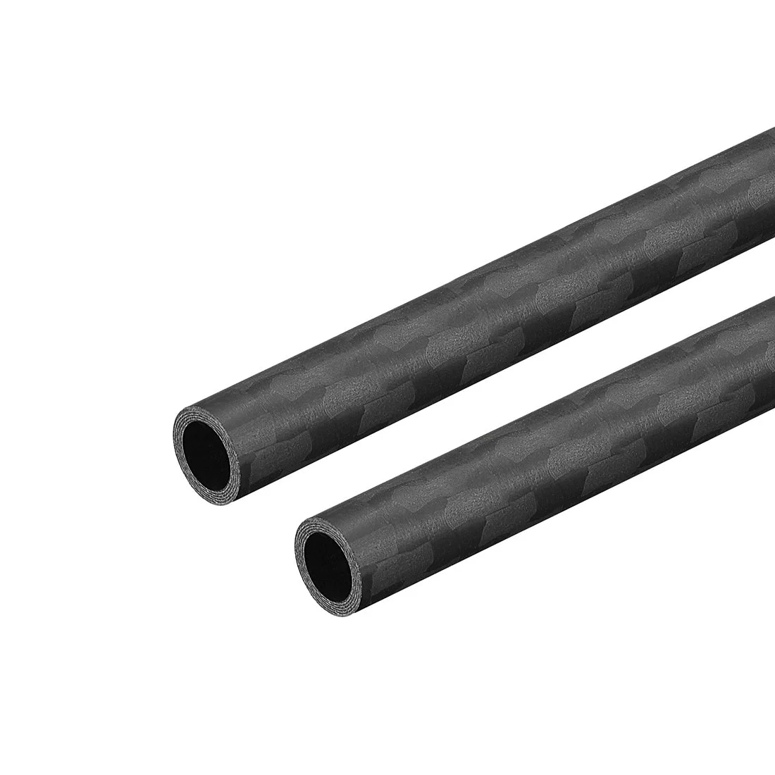 Uxcell Carbon Fiber Round Tube 3K Roll Wrapped Matt for RC Airplane