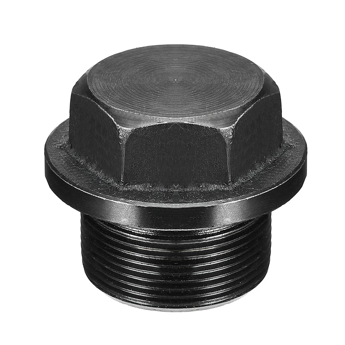 Uxcell Outer Hex Head Socket Pipe Fitting Plug M33x2 Male Thread Carbon Steel for Terminate Pipe Ends