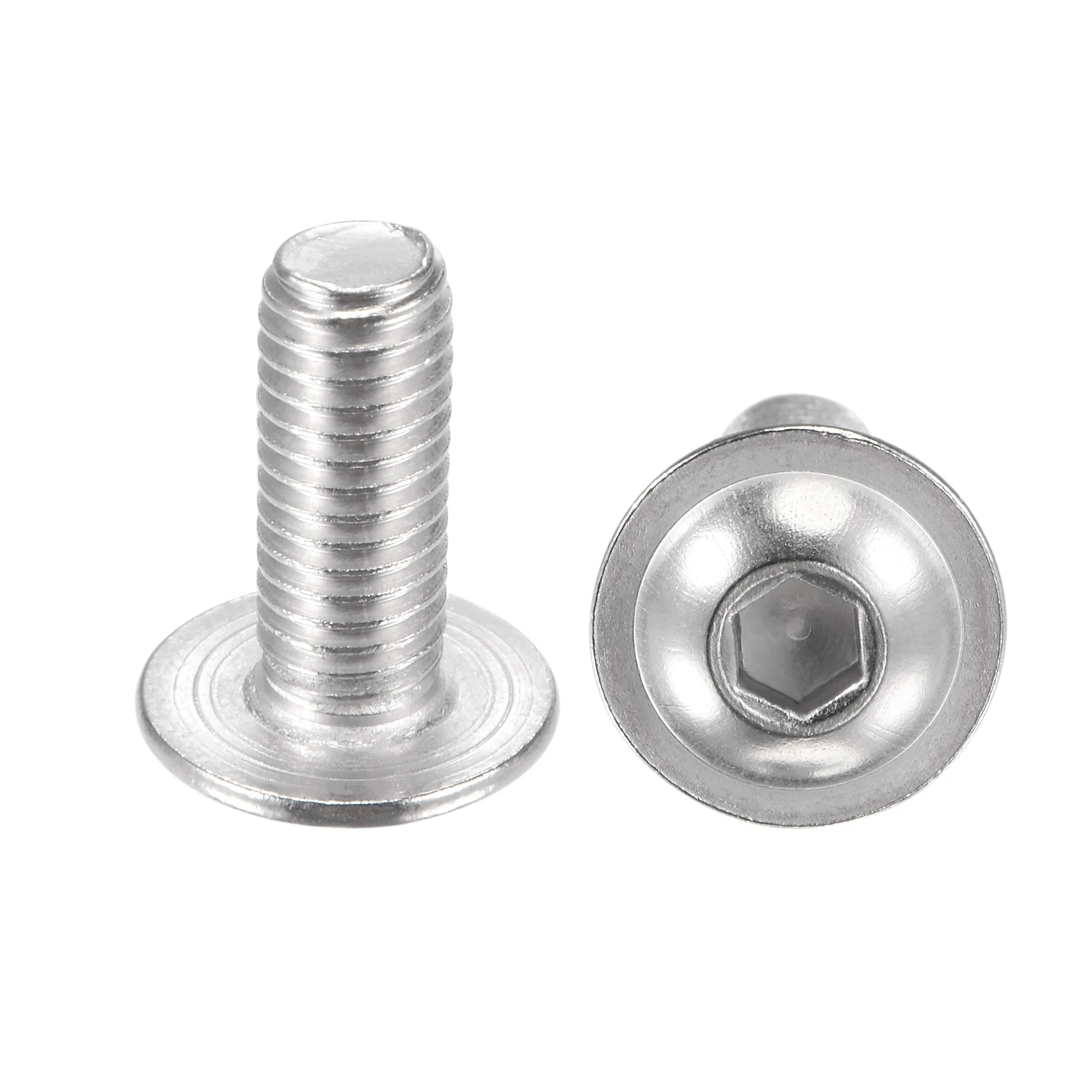 Uxcell 304 Stainless Steel Flanged Button Head Socket Machine Screw